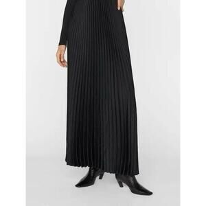Frame Denim Skirt Women's X-Small Maxi Pleated Skirt Black
